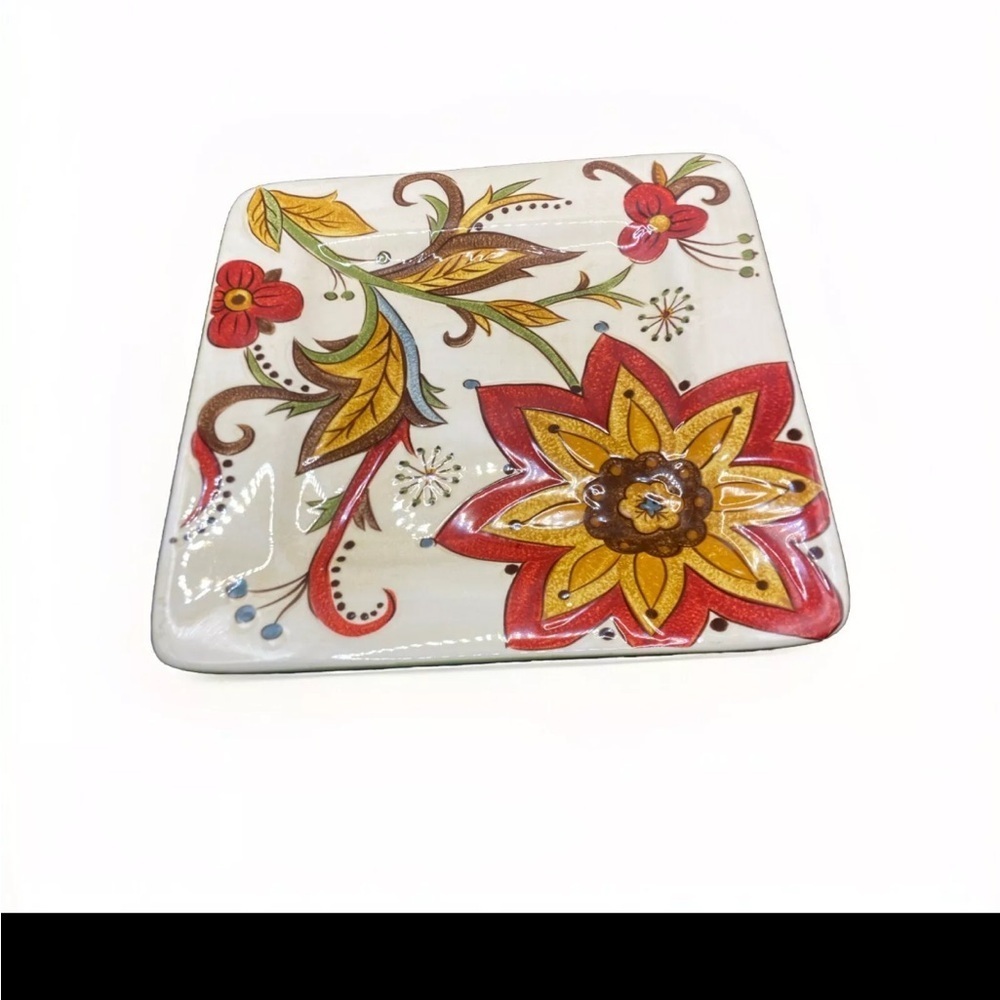 PIER 1 Imports CARYNTHUM‎  Salad/ Lunch Plate Earthenware 8.75"  Retired